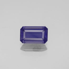 Iolite bleue naturelle taille émeraude, 0,83 ct, VS