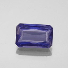 Iolite bleue naturelle taille émeraude, 1,92 ct, VS