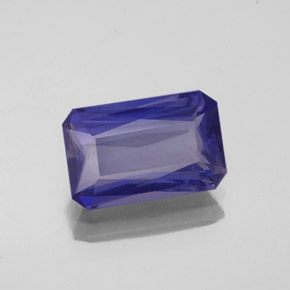 Iolite bleue naturelle taille émeraude, 1,92 ct, VS