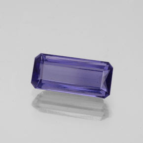 Iolite bleue naturelle taille émeraude, 1,26 ct, VS-SI