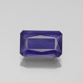 Iolite bleue naturelle taille émeraude, 1,48 ct, VS