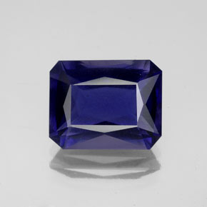 Iolite Violet Bleu naturelle Taille émeraude, 4.04 ct, VS