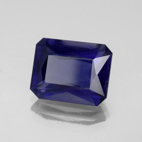 Iolite Violet Bleu naturelle Taille émeraude, 4.04 ct, VS
