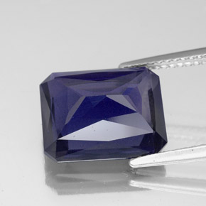 Iolite Violet Bleu naturelle Taille émeraude, 5.55 ct, VS-SI