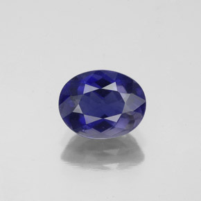 Iolite bleue naturelle coupe ovale, 1,37 ct, VS