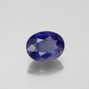 Iolite bleue naturelle coupe ovale, 1,37 ct, VS