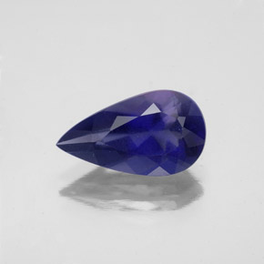 Iolite bleue naturelle en forme de poire, 2,27 ct, VS