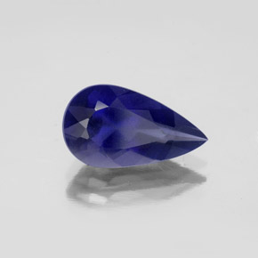 Iolite bleue naturelle en forme de poire, 2,27 ct, VS