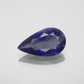 Iolite Violet Bleu naturelle En forme de poire, 2.34 ct, VS