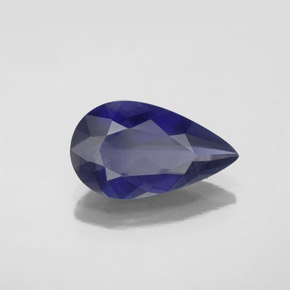 Iolite Violet Bleu naturelle En forme de poire, 2.34 ct, VS
