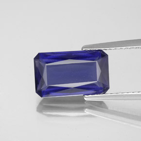 Iolite bleue naturelle taille émeraude, 2,80 ct, VS