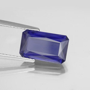 Iolite bleue naturelle taille émeraude, 2,80 ct, VS