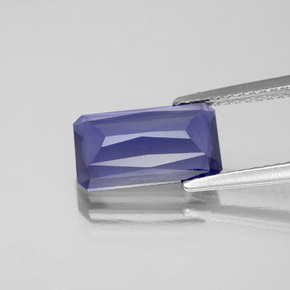 Iolite bleue naturelle taille émeraude, 2,10 ct, VS