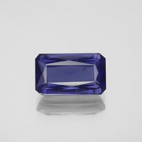 Iolite bleue naturelle taille émeraude, 2,65 ct, SI