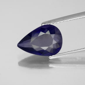 Iolite bleue naturelle en forme de poire, 2,00 ct, VS