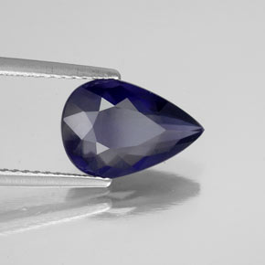 Iolite bleue naturelle en forme de poire, 2,00 ct, VS