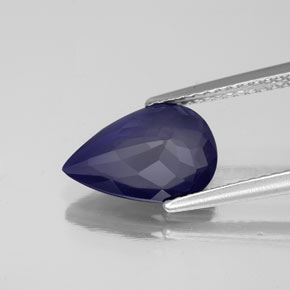 Iolite bleue naturelle en forme de poire, 2,00 ct, VS