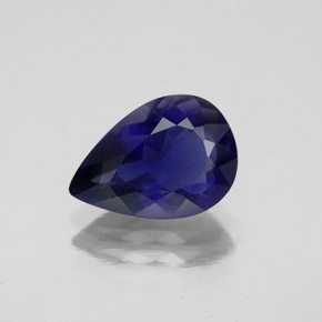 Iolite bleue naturelle en forme de poire, 2,25 ct, VS