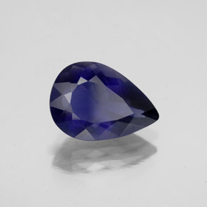 Iolite bleue naturelle en forme de poire, 2,25 ct, VS