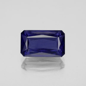 Iolite bleue naturelle taille émeraude, 2,66 ct, VS-SI