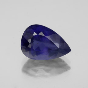 Iolite bleue naturelle en forme de poire, 2,98 ct, VS