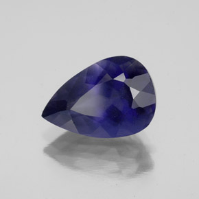 Iolite bleue naturelle en forme de poire, 2,98 ct, VS