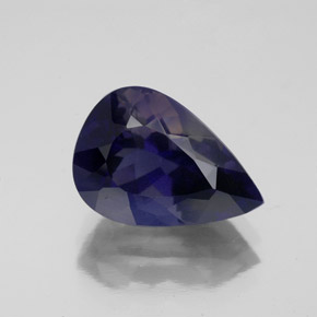 Iolite bleue naturelle en forme de poire, 3,88 ct, VS