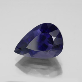 Iolite bleue naturelle en forme de poire, 3,88 ct, VS