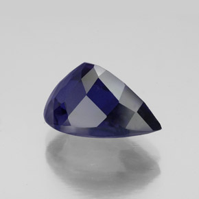 Iolite bleue naturelle en forme de poire, 3,88 ct, VS