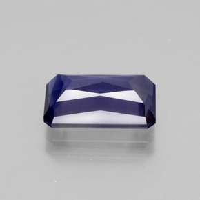 Iolite bleue naturelle taille émeraude, 3,41 ct, VS