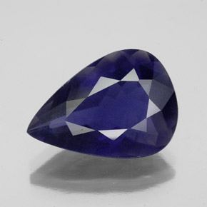 Iolite bleue naturelle en forme de poire, 5,08 ct, VS-SI