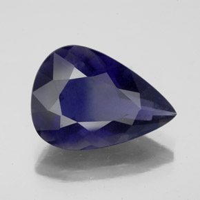 Iolite bleue naturelle en forme de poire, 5,08 ct, VS-SI