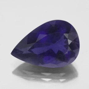Iolite bleue naturelle en forme de poire, 6,13 ct, VS-SI