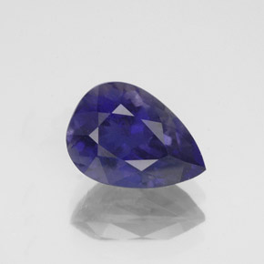 Iolite bleue naturelle en forme de poire, 1,88 ct, VS