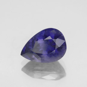 Iolite bleue naturelle en forme de poire, 1,88 ct, VS