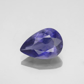 Iolite bleue naturelle en forme de poire, 1,43 ct, VS
