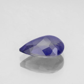 Iolite bleue naturelle en forme de poire, 1,43 ct, VS