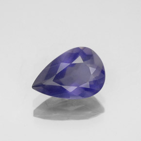 Iolite bleue naturelle en forme de poire, 1,37 ct, VS