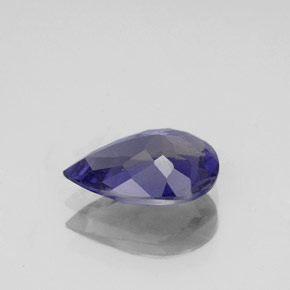 Iolite bleue naturelle en forme de poire, 1,37 ct, VS