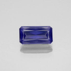Iolite bleue naturelle taille émeraude, 1,08 ct, VS