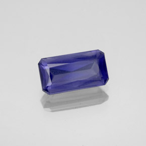 Iolite bleue naturelle taille émeraude, 1,08 ct, VS