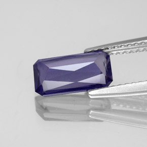 Iolite bleue naturelle taille émeraude, 1,33 ct, VS