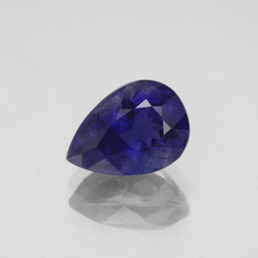 Iolite bleue naturelle en forme de poire, 2,03 ct, VS