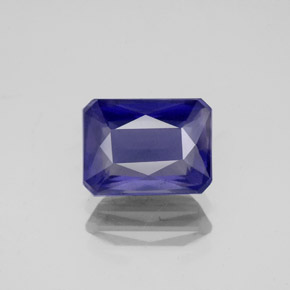 Iolite bleue naturelle taille émeraude, 2,07 ct, VS