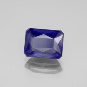 Iolite bleue naturelle taille émeraude, 2,07 ct, VS