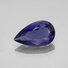 Iolite bleue naturelle en forme de poire, 2,32 ct, VS