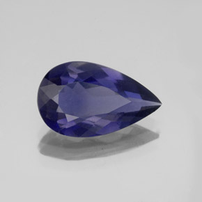 Iolite bleue naturelle en forme de poire, 2,32 ct, VS