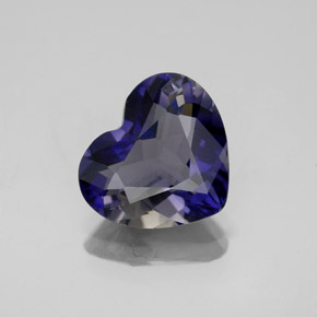 Iolite bleue naturelle forme de coeur, 2,46 ct, VS
