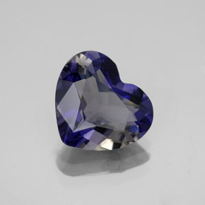 Iolite bleue naturelle forme de coeur, 2,46 ct, VS