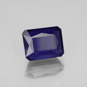 Iolite bleue naturelle taille émeraude, 2,61 ct, VS